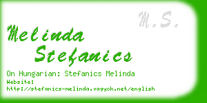 melinda stefanics business card